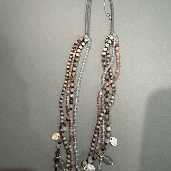 J. Jill Pink, Black, and Silver Beaded Necklace - Picture 3 of 4